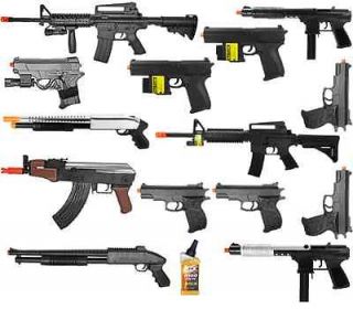 Lot of 14 Airsoft Guns M16 XM8 MP5 Shotgun M9 SKS 