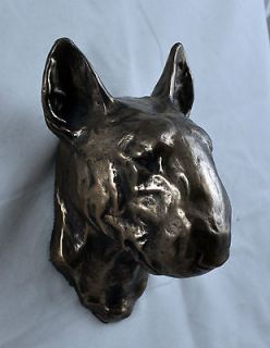   BULL TERRIER hanging on the wall statue figurine LIMITED EDITION