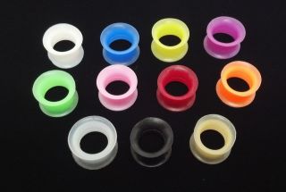 New Double Flared Soft Silicone Eyelet Plugs Hot New Colors( 6 g to 1 