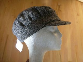 50 Saks Womens Newsboy Hat Brown/Tan 100% Cotton Boucle Lined One 