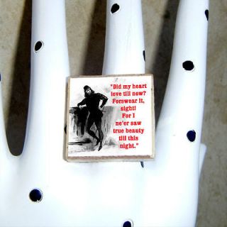romeo and juliet shakespeare altered art ring quote more options