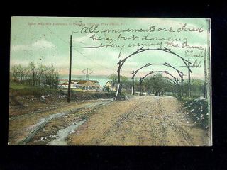 1907 Drive Way & Entrance Boyden Heights RI post card Providence