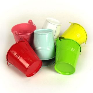 Extra Small 5.5cm Mini Favour Bucket / Pail in 6 Colours Buy 3 Get 1 