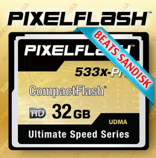   by PIXELFLASH 533x High Speed 32G CompactFlash Card Super Quality