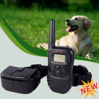   LCD Shock Vibration Remote Control Dog Training Collar For 10 130 lb