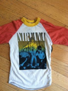 nwt rowdy sprout nirvana 3 4 length t shirt