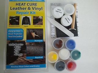 Heat Cure Leather & Vinyl Repair Kit for Burns, Holes, and Rips