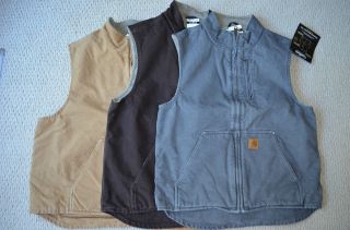   sherpa lined brown gray vest v33 M L XL XXL sandstone mockneck