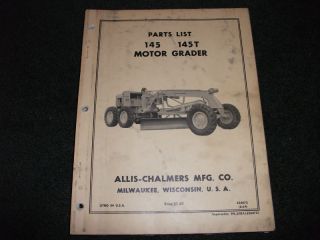 allis chalmers 145 145t motor grader parts list manual time
