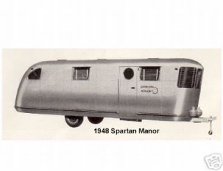 1948 spartan manor trailer coach refrigerator magnet 