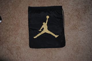   Air Jordan Jumpman23 Black Gold School Book Bag Backpack Sackpack Sac