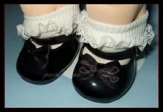 FREE US SHIPPING Black Patent Doll SHOES for CABBAGE PATCH KIDS