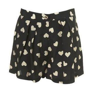 topshop blue heart shorts sizes 6 8 10 12 14 brand new