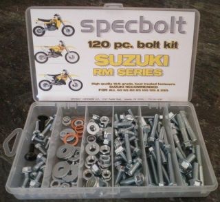 Specbolt 120 piece Bolt Kit Suzuki RM 60 65 80 85 125 250 plastic 