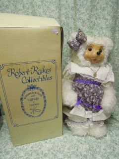 Teddy Bear Robert RAIKES Collectibles 18 Trisha in purple print 