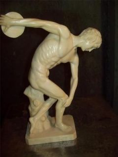 vintage a santini sculpture olympian discus thrower 