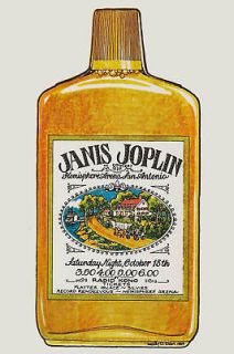 Blues Janis Joplin at San Antonio * Whiskey * Concert Poster 1969