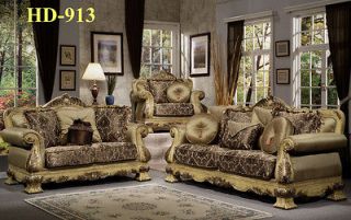 Formal Luxury Sofa, Love Seat & Chair Antique Style Traditional 3 Pcs 