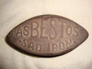 antique vintage asbestos sad pressing flat iron 