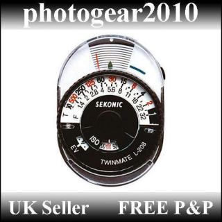 Sekonic TWINMATE L 208 Light Meter Brand New in UK RM 1st Class 