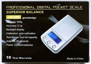 Superior Balance LH 500 Professional Digital Pocket Scale