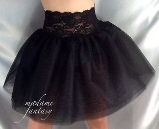 sexy black lace top tutu skirt m
