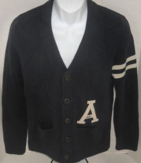 ABERCROMBIE & FITCH Mens Navy Indian Pass Cardigan Sweater Sizes M 
