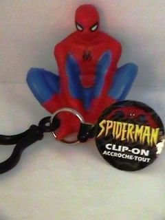 SPIDERMAN CLIP ON KEY CHAIN MARVEL TM2002 MINT CONDITION CLIPS ON 