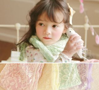   Toddlers Girls Lovely Cotton Lace Scarves Shawls/Wrap 4 Color Choose