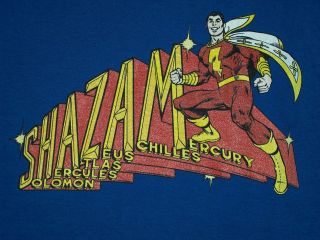 shazam dc comics t shirt size xxxl color blue new