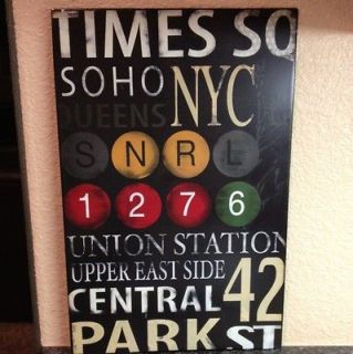new york subway tin sign 8 5 x 13 nyc metal mancave  26 77 