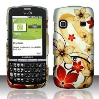 for boost mobile samsung replenish m580 red flower skin snap