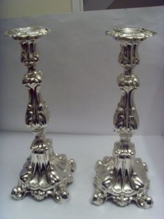 stunning pair of silver israel hazorfim candlesticks from united 