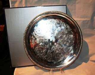   Wallace Silversmiths Silver Plated Round Serving Tray   New Old Stock