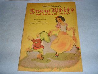 Vintage 1938 Walt Disney Snow White & The Seven Dwarfs Book no number