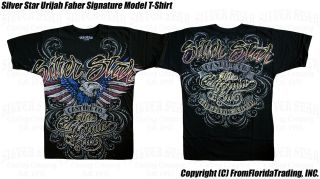 Silver Star Urijah Faber Cali Kid Signature T Shirt(2XL)Bl​ack UFC 