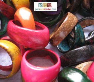 50 rings coconut colorful peruvian peru inca market from peru