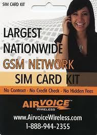 Airvoice Wireless gsm sim card At&t & unlocked gsm phones At&t 