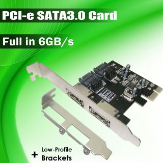   profile Brackets PCI E Express SATA3 SATA3.0 6Gb/s eSATA SATA III Card