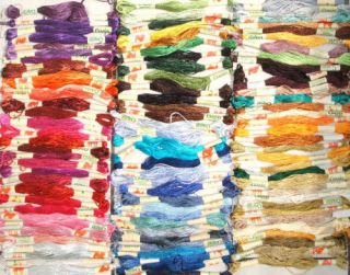 100 art silk rayon stranded floss embroidery threads time left