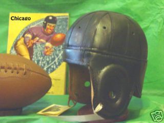 1940 black chicago bears leather football helmet blem time left