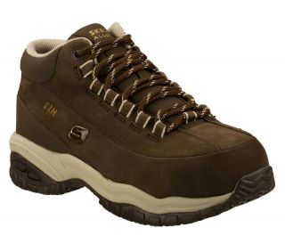 Skechers MIDWAYS Womens Brown Leather Comfort SAFETY TOE Work Boot