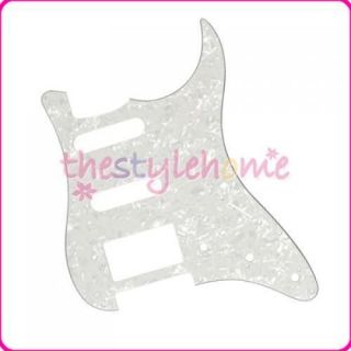 Pearl White 11 Hole 3 Ply Guitar Pickguard for Squire Strat Anti 