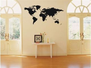 Wallpaper Hot Glass Wall Vinyl Decor Sticker Decal WORLD MAP