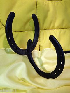 NEW METAL HORSE SHOE HANGER BLACK DOUBLE SHOES STURDY HAND MADE FOR 