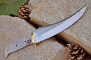 Blade w/Brass SKINNER Bolster Knife Making Guard Custom Sharp UPSWEPT 