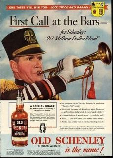 Newly listed 1937 Print Ad OLD Schenley Whiskey First Call at Bar