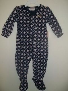 JUICY COUTURE BABY GIRLS FOOTED PAJAMA SLEEPER NAVY/PINK 4T NWT