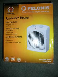 Pelonis Fan Heater HF 0020T 3 Heat Settings Adjustable Thermostat 