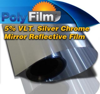   Chrome Mirror Reflective Window Film 76cm x 6m Roll Glass Solar Tint